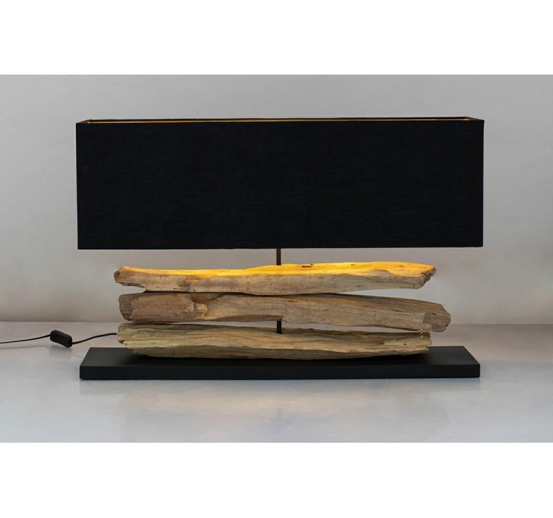 KARE lampa stołowa NATURE 80 x 52 cm czarno-drewniana