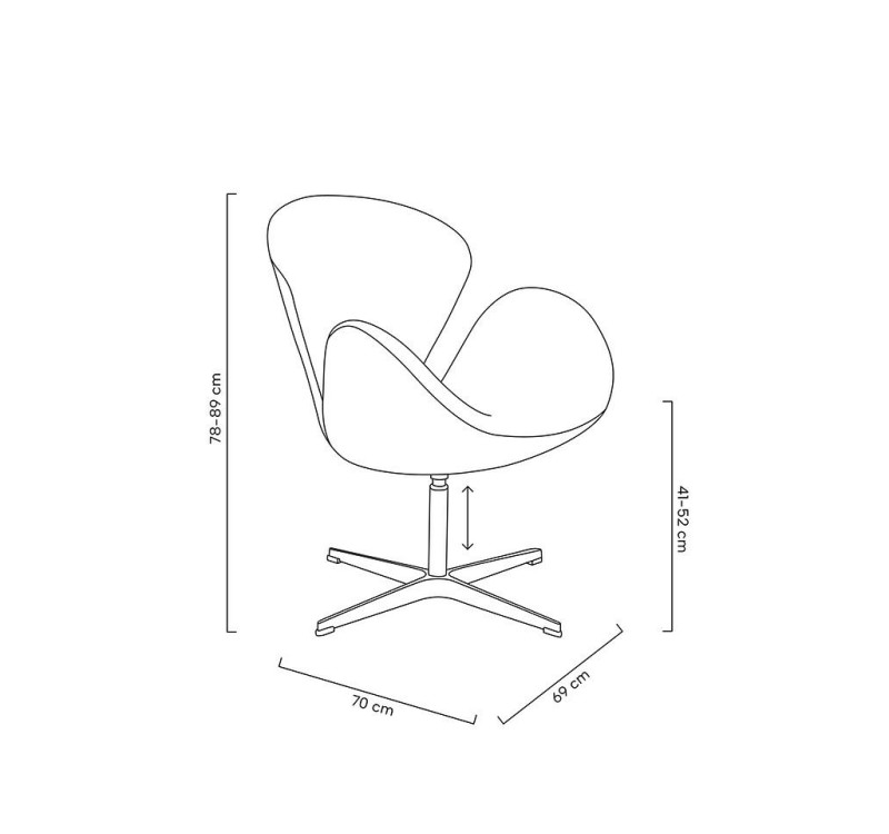 Fotel SWAN PREMIUM regulowany czerwony