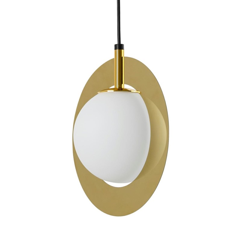 Lampa wisząca AURORA złota - szkło, metal