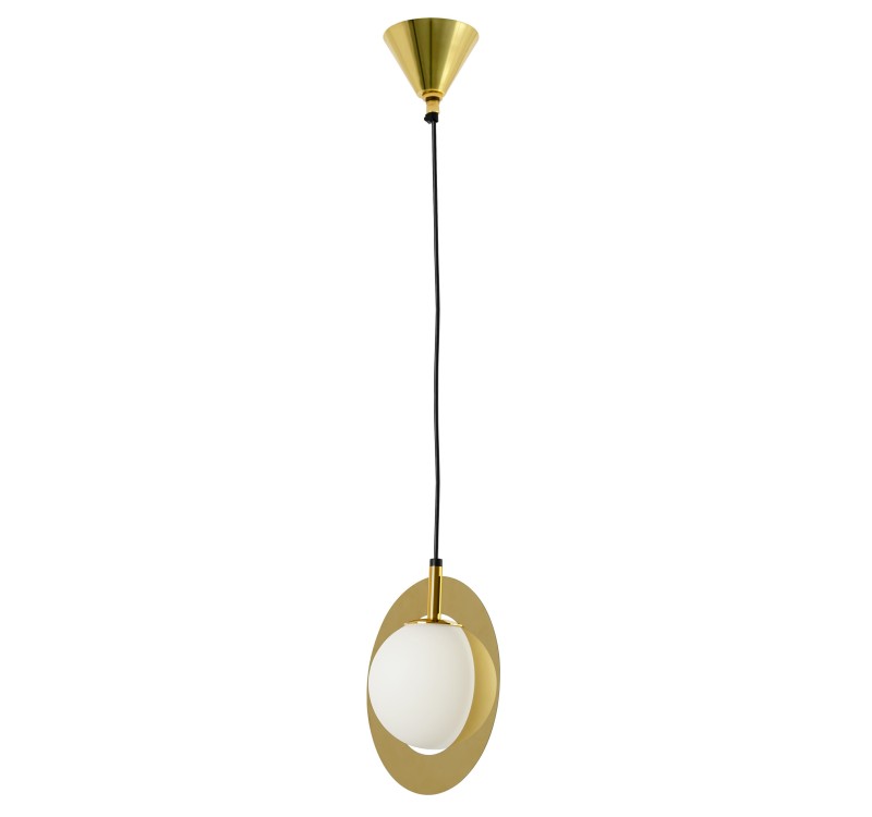 Lampa wisząca AURORA złota - szkło, metal