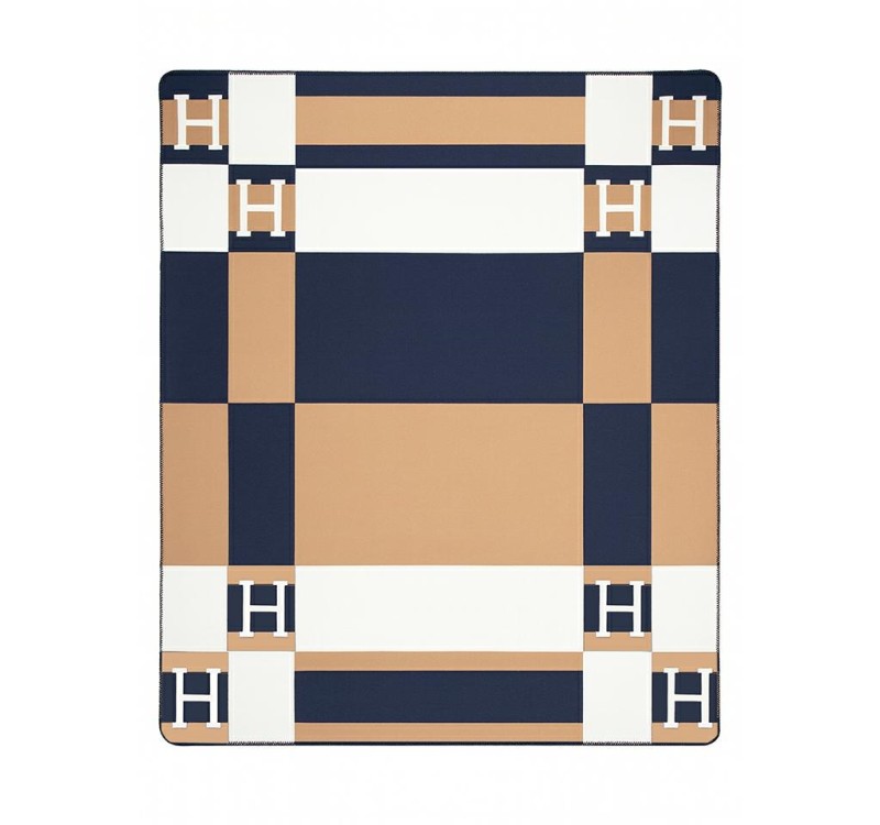 Koc SHP PARIS HOME granatowy / brązowy