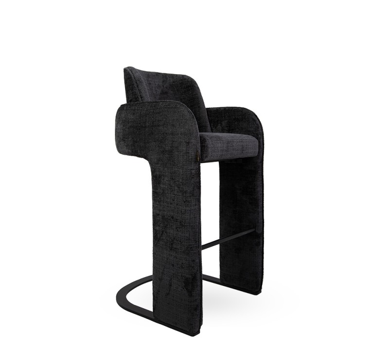 MaMaison krzesło barowe BORA czarne