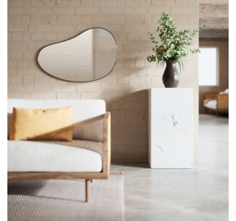 UMBRA lustro ścienne HUBBA 86 cm metaliczno / tytanowe