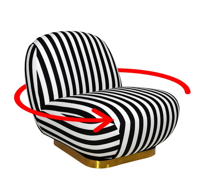 MaMaison fotel obrotowy AZURE biały /     czarny