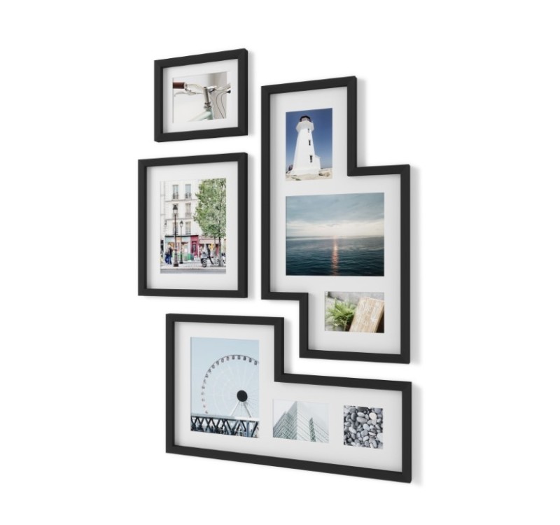 UMBRA zestaw 4 ramek do zdjęć MINGLE czarne