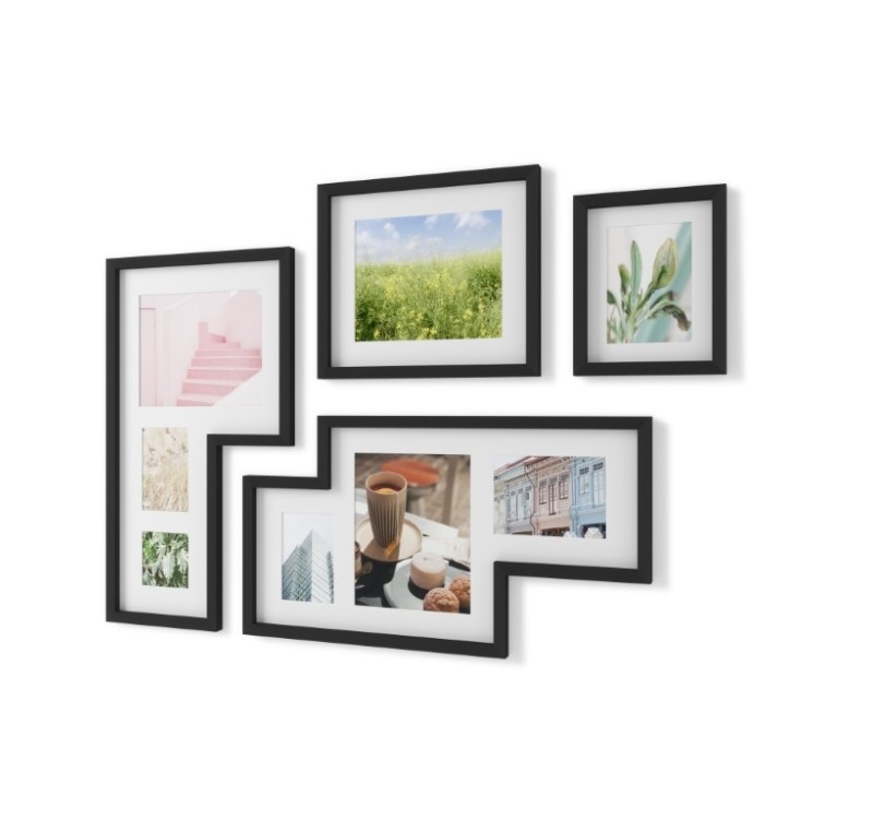 UMBRA zestaw 4 ramek do zdjęć MINGLE czarne