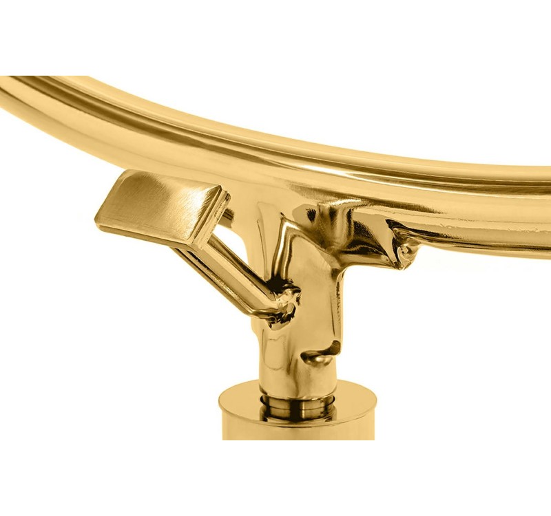 Fotel BUBBLE STAND 2 GOLD VELVET poduszka czarna