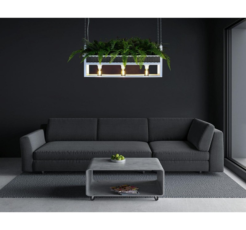 Lampa wisząca / kwietnik SEMIRA 100 INDUSTRIAL biała