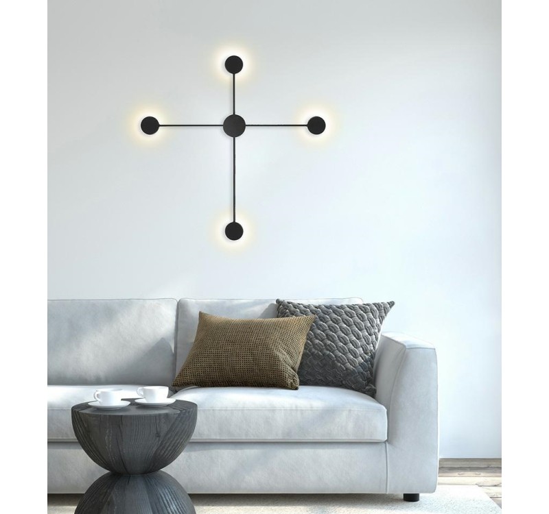 MOOSEE lampa ścienna SHADOW 4 CLOSE czarna