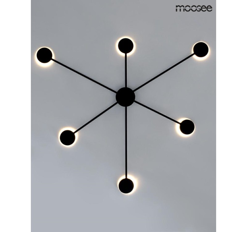 MOOSEE lampa ścienna SHADOW 6 CLOSE czarna