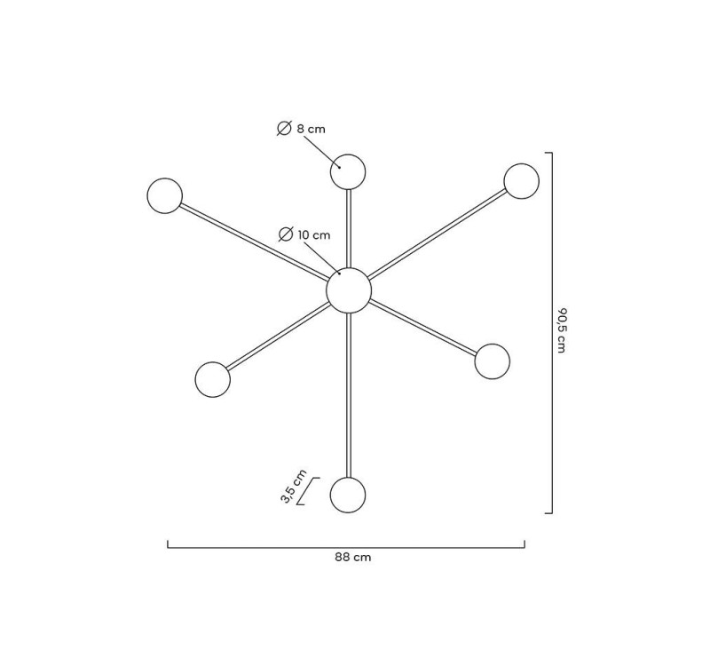 MOOSEE lampa ścienna SHADOW 6 CLOSE czarna