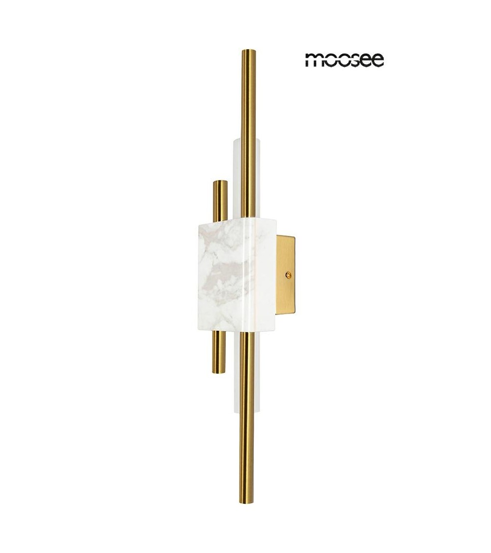 MOOSEE lampa ścienna EVANS biała / złota