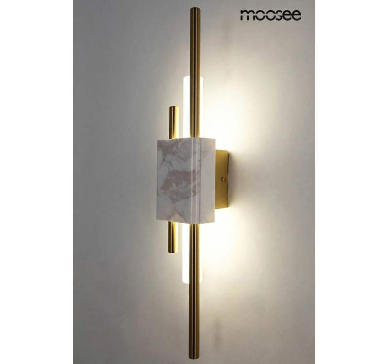 MOOSEE lampa ścienna EVANS biała / złota