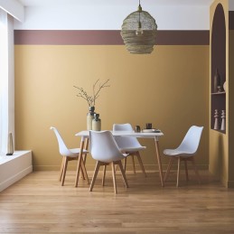 Zestaw 4 krzeseł krzesło do salonu jadalni z poduszką białe ModernHome