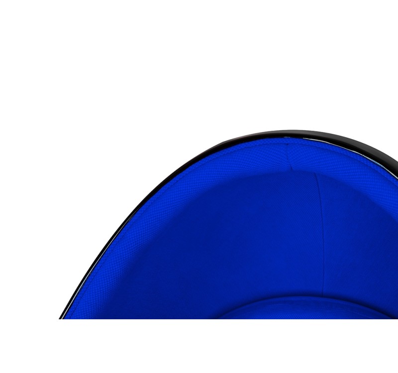 Fotel OVALIA BLACK niebieski