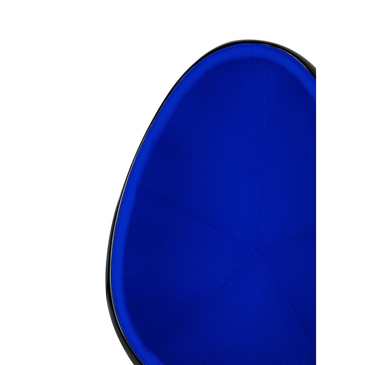 Fotel OVALIA BLACK niebieski