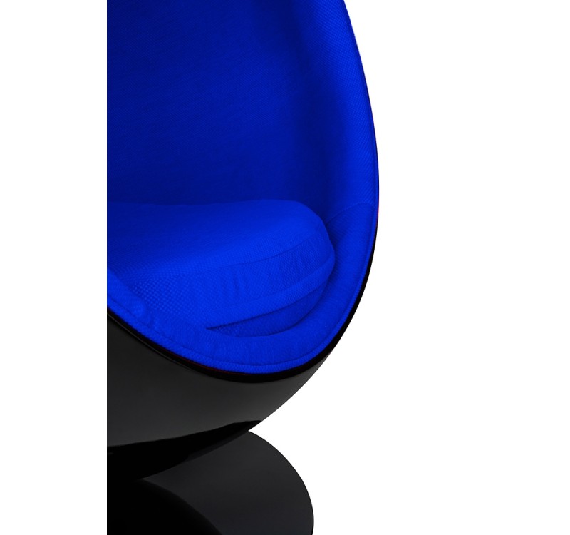 Fotel OVALIA BLACK niebieski