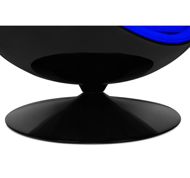 Fotel OVALIA BLACK niebieski