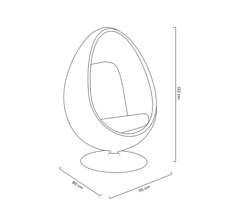 Fotel OVALIA BLACK czarny