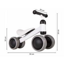 Rowerek biegowy treningowy mini rower dla dzieci biały ECOTOYS