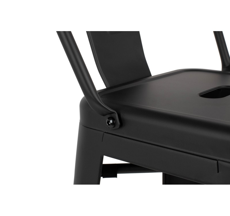 Krzesło barowe TOWER BIG BACK 66 (Paris) czarne