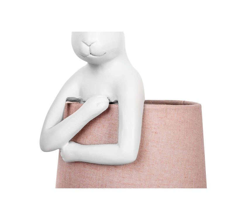 KARE lampa stołowa RABBIT 50 cm  biała / różowa