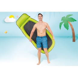 Materac plażowy z siateczką do pływania chłodzący zielony INTEX 58836 GREEN