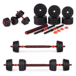 Hantle regulowane 2x10 kg sztanga zestaw 20 kg gryf MOVEPRO