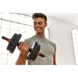 Hantle regulowane 2x20 kg sztanga zestaw 40 kg gryf MOVEPRO