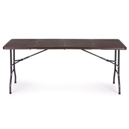 Zestaw cateringowy stół bankietowy 180 cm + 2 ławki brąz MultiGarden