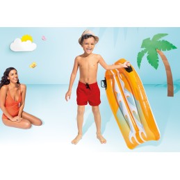 Deska do pływania dmuchana z uchwytami dla dzieci INTEX 58165 ORANGE