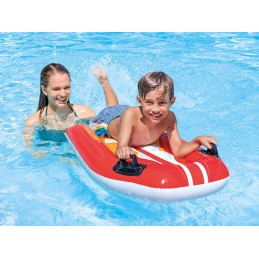 Deska do pływania dmuchana z uchwytami dla dzieci czerwona INTEX 58165 RED