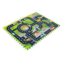 Mata piankowa dla dzieci puzzle miasto ulice drogi IPLAY