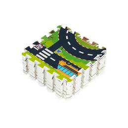 Mata piankowa dla dzieci puzzle miasto ulice drogi IPLAY