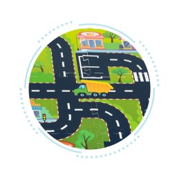 Mata piankowa dla dzieci puzzle miasto ulice drogi IPLAY
