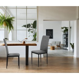 Komplet 4 krzeseł krzesło do jadalni i salonu szare ModernHome