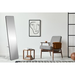 Duże stojące lustro prostokątne wąska rama 148 cm ModernHome