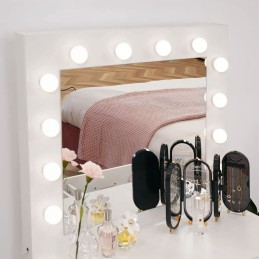 Duża nowoczesna toaletka kosmetyczna lustro oświetlenie ModernHome
