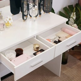 Duża nowoczesna toaletka kosmetyczna lustro oświetlenie ModernHome