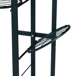 Nowoczesny metalowy kwietnik stojak na kwiaty 6 poziomów czarny ModernHome