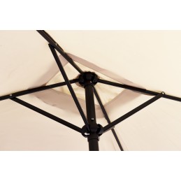 Prostokątny duży parasol ogrodowy skośny łamany z korbą beżowy 200x140 cm MultiGarden