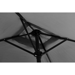 Prostokątny duży parasol ogrodowy skośny łamany z korbą szary 200x140 cm MultiGarden