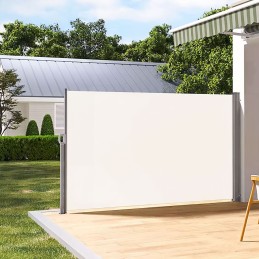 Składana markiza 300x200 cm boczna roleta parawan do ogrodu na taras beżowa MultiGarden