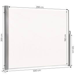 Składana markiza 300x200 cm boczna roleta parawan do ogrodu na taras beżowa MultiGarden