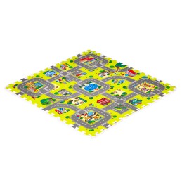 Mata piankowa dla dzieci miasto 9 elementów 90,5x90,5 cm IPLAY