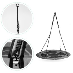 Huśtawka ogrodowa bocianie gniazdo 100 cm szara ECOTOYS