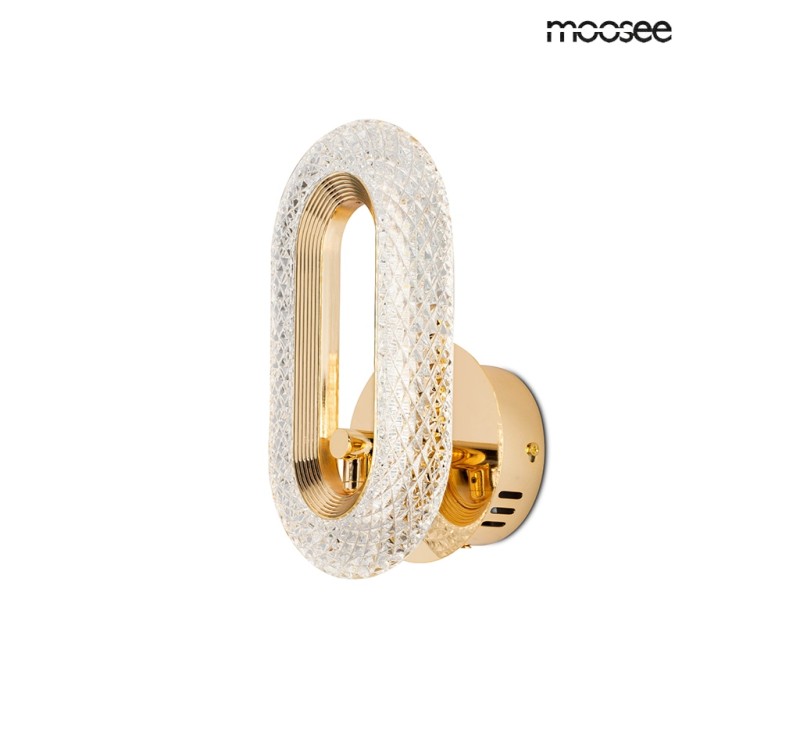 MOOSEE lampa ścienna JEWEL złota