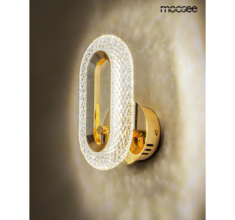 MOOSEE lampa ścienna JEWEL złota