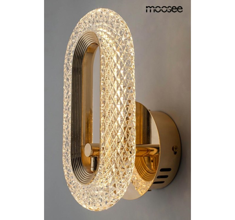 MOOSEE lampa ścienna JEWEL złota
