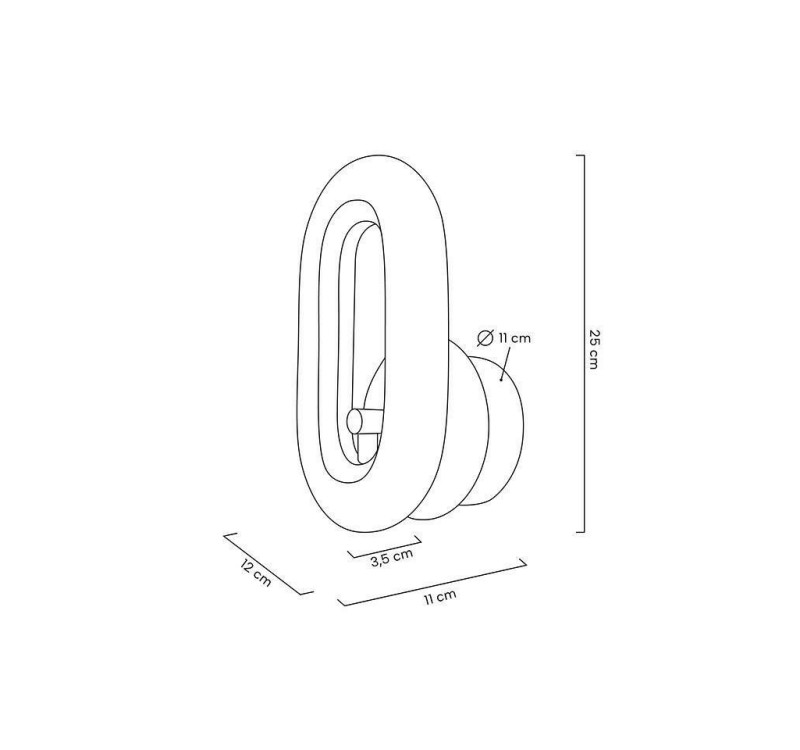 MOOSEE lampa ścienna JEWEL złota